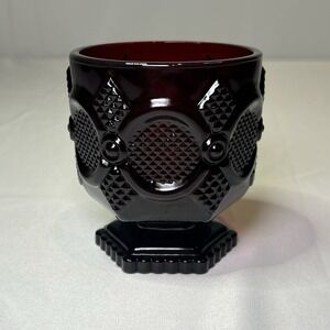 Avon Vintage 1876 Cape Cod‎ Collection Ruby Red SUGAR BOWL